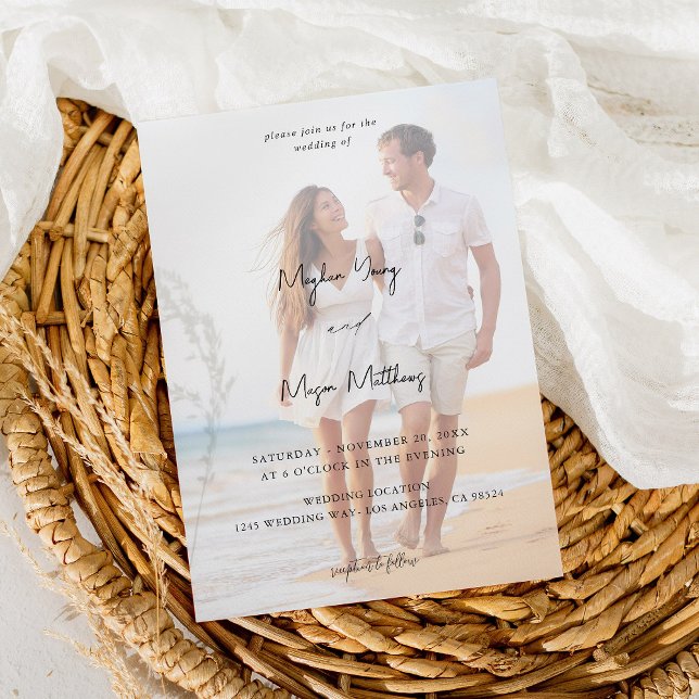 Convite Nomes Foto Moderna 6 Casamento V3 (Criador carregado)