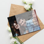 Convite Nomes Foto Moderna 8H Casamento<br><div class="desc">Coloque seus convidados no clima para seu casamento com seus Nomes Foto Moderna 8 Convites Horizontais de Casamento. Convites exclusivos,  usando sua própria foto.</div>