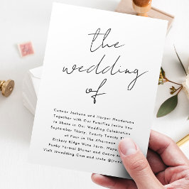 Convite Nomes personalizados preto branco moderno Casament