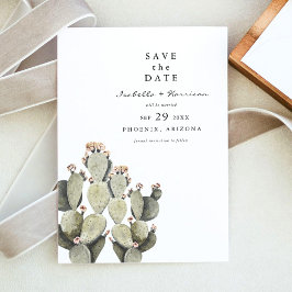 Convite NORAH Bohemian Watercolor Cactus Salva a Data