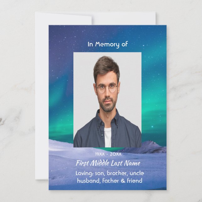 Convite Norte Memorial Luzes Aurora Borealis (Frente)