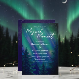 Convite Northern Lights Forrest Magical Moment Wedding 
