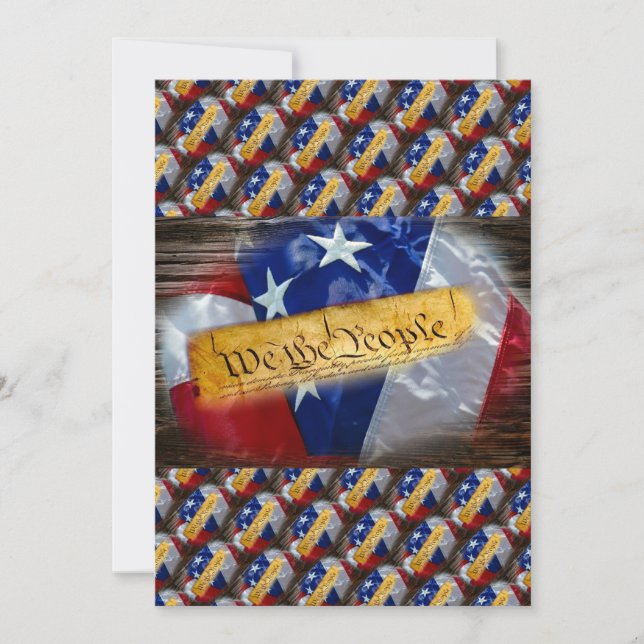 Convite Nós, A Bandeira Americana Da Pessoas (Frente)