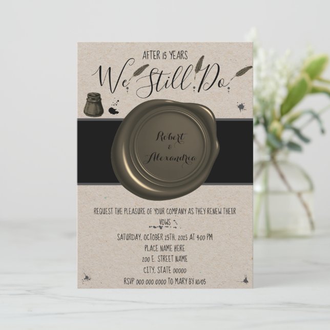 Convite Nós Ainda Fazemos | Renovação do aniversário de ca (Em pé/Frente)