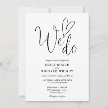 Nós Amamos Coração Script Casamento Preto e Branco