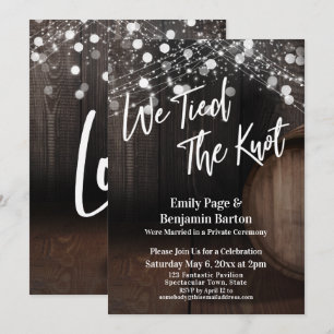 Convite Nós amarramos o barril de vinho e as luzes