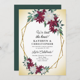 Convite Nós Amarramos O Casamento De Natal Do Nó Poinsetti