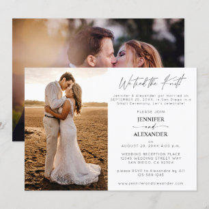Convite Nós Amarramos o Nó  2 Recepção de Casamento com Fo