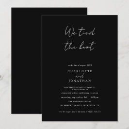 Convite Nós Amarrámos o Nó Casamento à Fuga Manuscrito