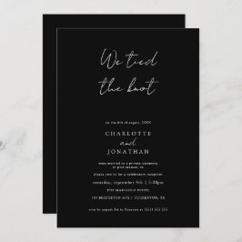 Convite Nós Amarrámos o Nó Casamento à Mão Elopement