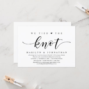 Convite Nós Amarrámos o Nó, Jantar de Festa de Casamento F