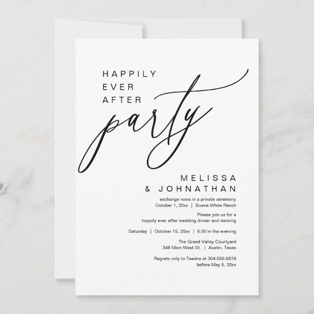 Convite Nós amarramos o nó, Partido Janto Romântico de Cas (Frente)