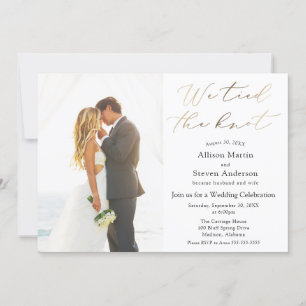 Convite Nós amarrámos o nó Recepção de Casamento