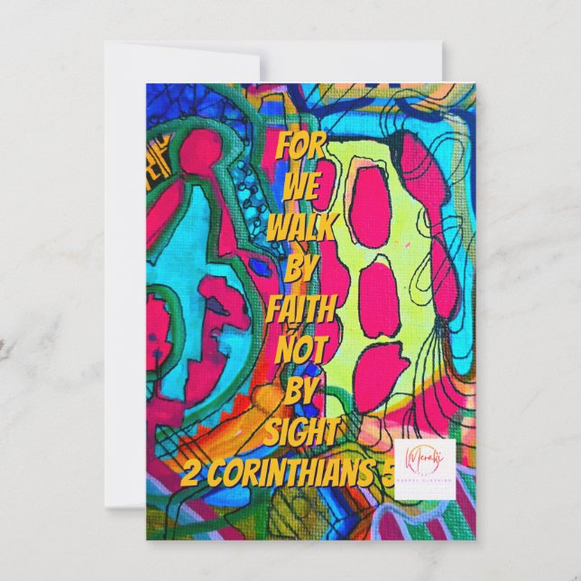 Convite Nós caminhamos pela fé e não pela vista (Frente)