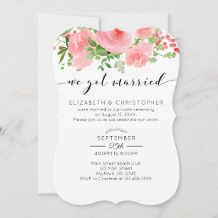 Convite Nos Casamos Com Elopemento De Casamento De Cor Ros