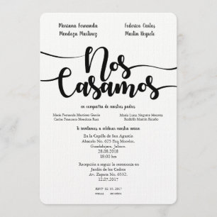 CONVITE NOS CASAMOS ESPANHOL WEDDIN INVITATION