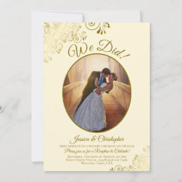 Convite Nós Conseguimos! Recepção de Casamento com Creme d