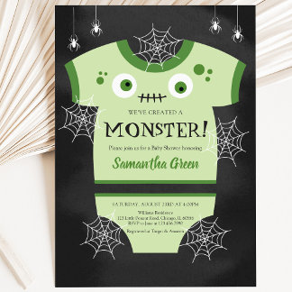 Convite Nós Criamos um Chuveiro de Bebê Monstro