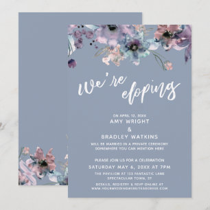 Convite Nós estamos Fugindo para Casar Roteiro Florais de