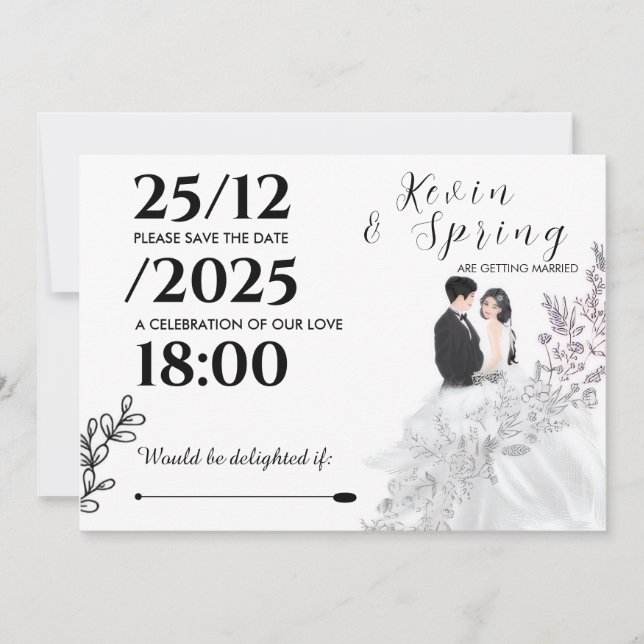 Convite Nós estamos nos casando (Frente)