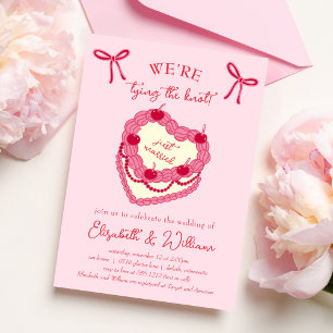 Convite Nós Estamos Nos Casando Coquette Cereja Casamento
