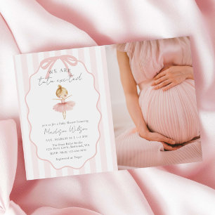 Convite Nós Estamos Tutu Animados Chamada de Foto de Baby