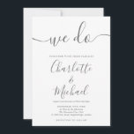 Convite Nós Fazemos Casamento Com Cinzas E Senha Branca<br><div class="desc">Cinza elegante e convite de casamento de assinatura branca com nomes de estilo de assinatura,  esta cinza de na moda e o convite de casamento branco podem ser personalizados com suas informações em caracteres de cinza. Projetado por Thisnotme©</div>