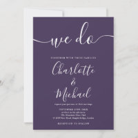 Nós Fazemos Casamento de Script de Assinatura Roxa