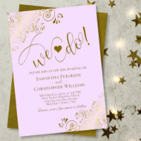 Nós Fazemos! Casamento Dourado e Roxo Amigável Lil