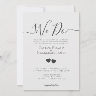 Convite Nós Fazemos Casamento Personalizado Elegante