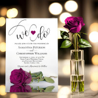 Nós Fazemos Casamento Romântico com Rosa Magenta M