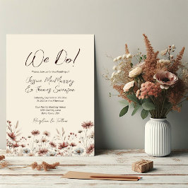 Convite Nós Fazemos! Casamento Rustic Boho Chic Siena Wild