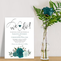 Nós Fazemos! Elegante Teal & Aqua Rosa Boho Weddin