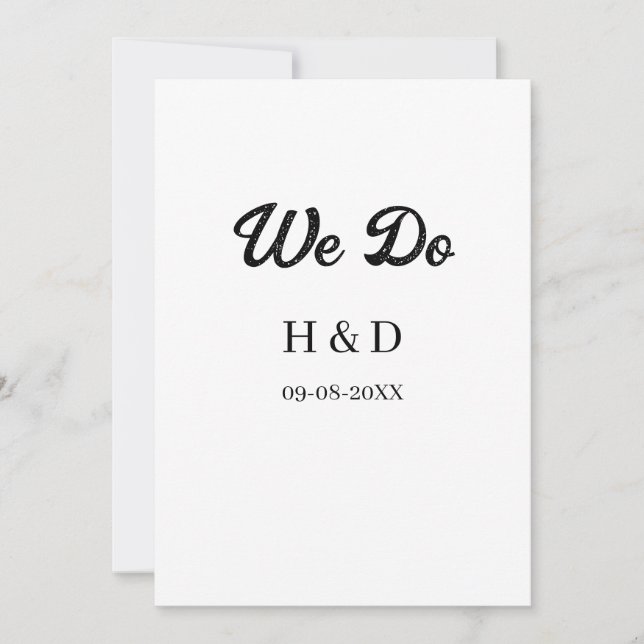 CONVITE NÓS FAZEMOS NOME DO CASAL DATA DE CASAMENTO SIMPLE (Frente)