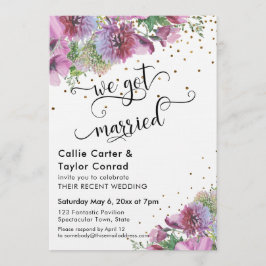 Convite Nós Ficamos Casados Tipografia Flor Silvestre Conf