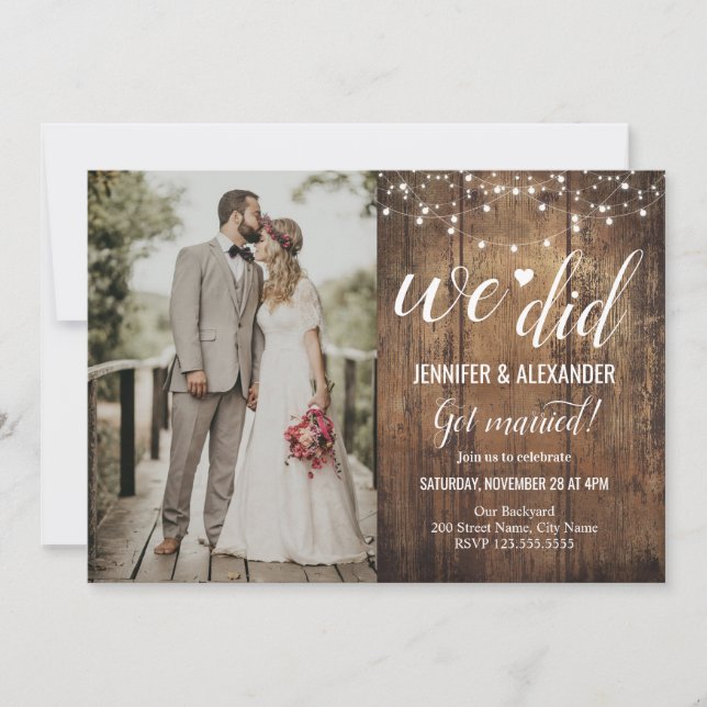 Convite Nós Fizemos Recepção de Casamento (Frente)