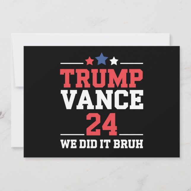 Convite Nós Ganhamos Trump Vance 47º (Frente)