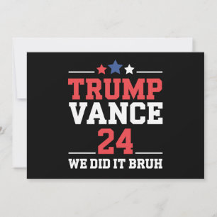 Convite Nós Ganhamos Trump Vance 47º