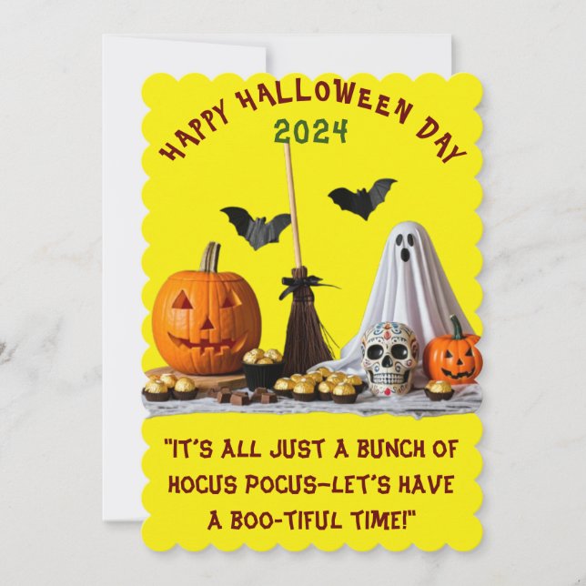 Convite 🎃 nos juntar para uma Bacia de Halloween Spooktac (Frente)