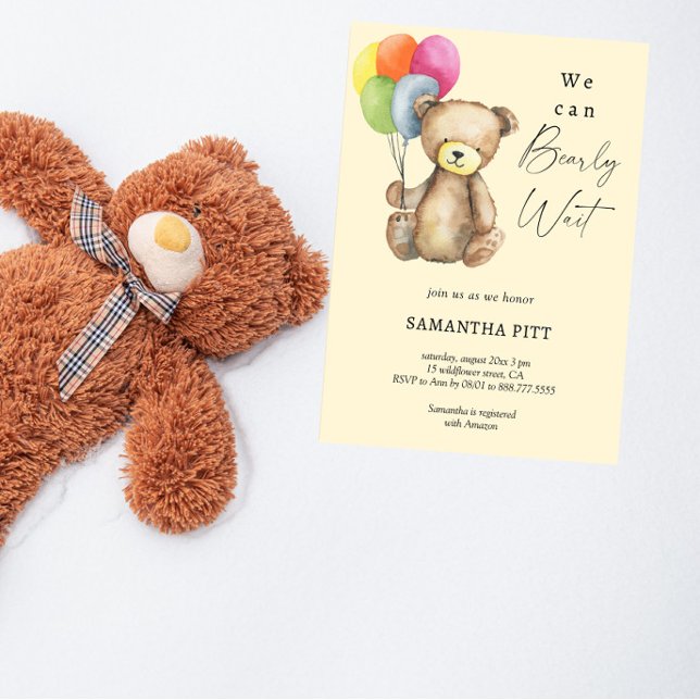 Convite Nós mal podemos esperar baby shower (Criador carregado)