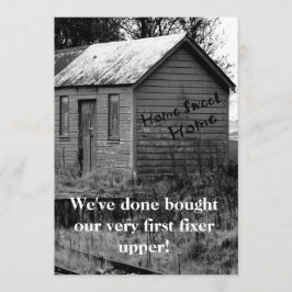 Convite Nós movemos o Housewarming da barraca do país