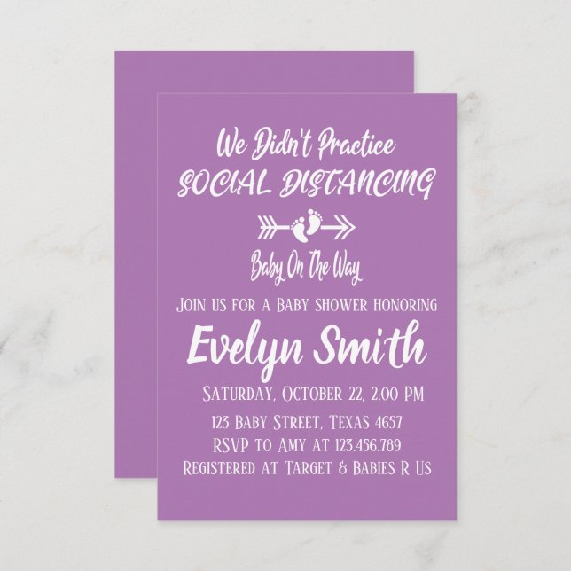 Convite Nós não praticamos distanciamento social (Frente/Verso)