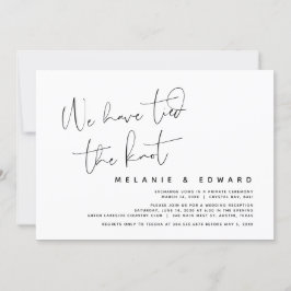 Convite Nós nos casamos, Casamento Moderno e Elopement