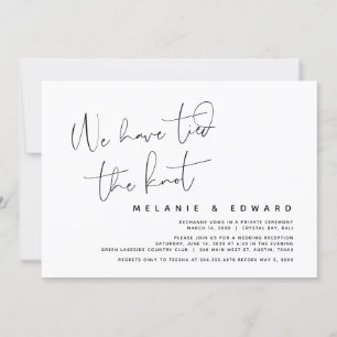 Convite Nós nos casamos, Casamento Moderno e Elopement