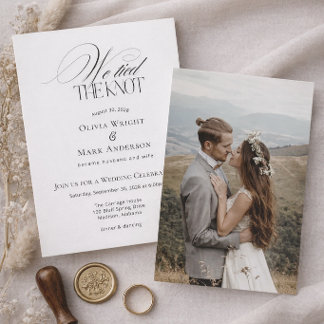 Convite Nós nos casamos com Recepção de Casamento Fotográf