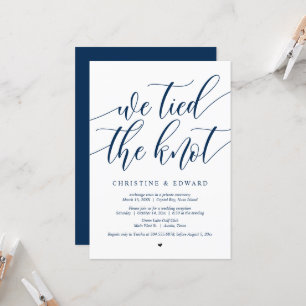 Convite Nós nos casamos, Festa de Elopamento de Casamento