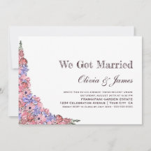 Nós Nos Casamos Recepção de Casamento Floral Rosa