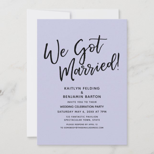 Convite Nós Nos Casamos! Recepção Simples e Descontraída d (Frente)