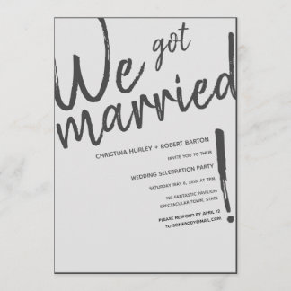 Convite "Nós nos Casamos!" Roteiro Casual para Recepção de