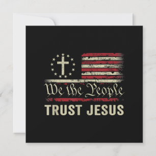 Convite Nós, O Povo, Confiamos Em Jesus - Bandeira EUA Cri